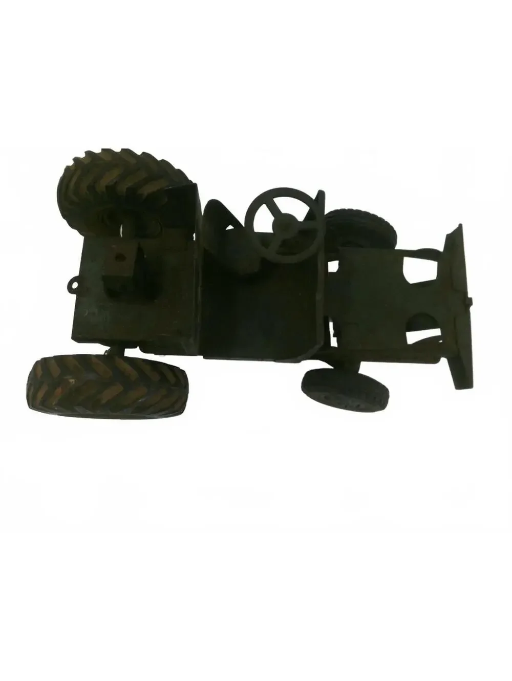 Vintage Metal Miniature Farm Tractor Toy